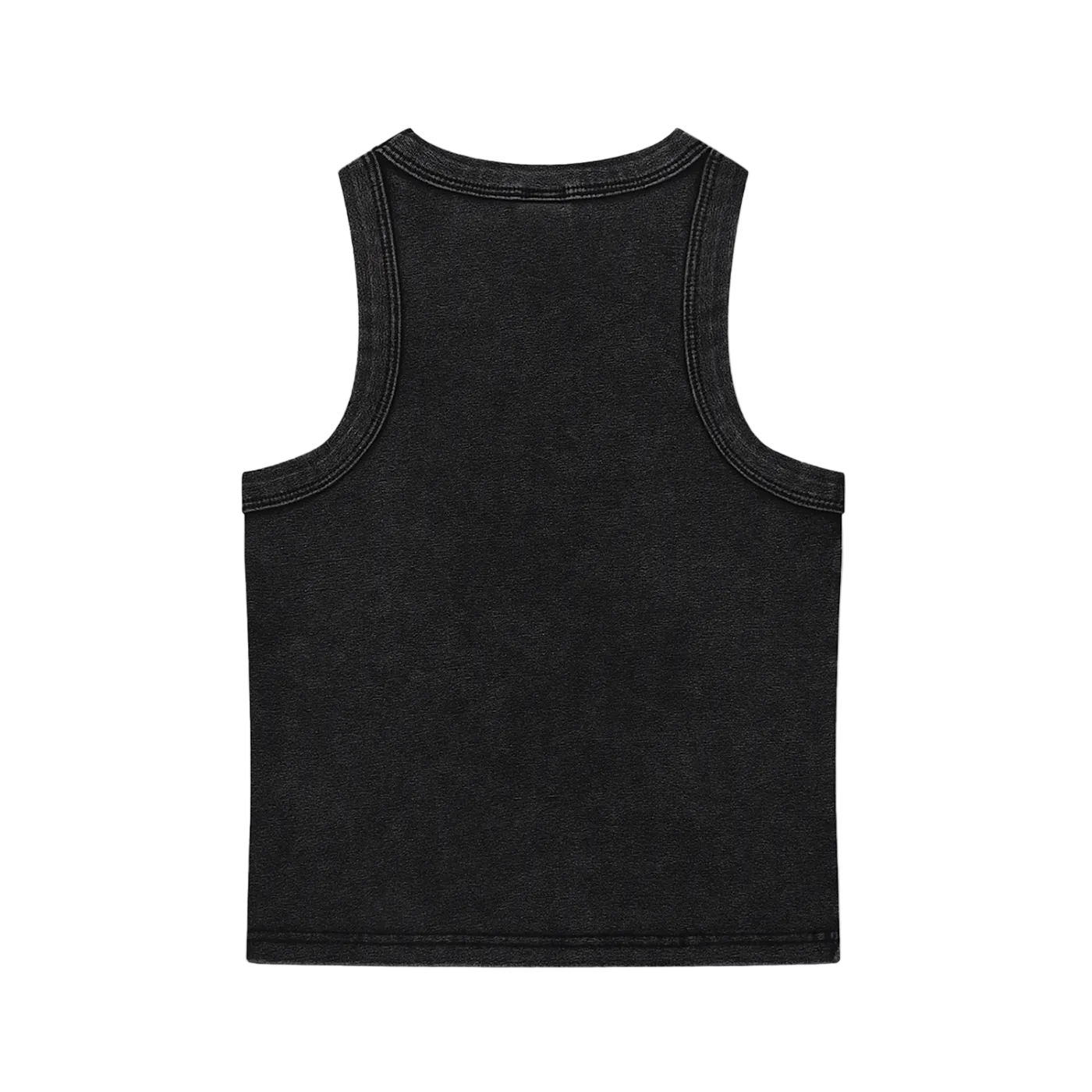 Black tank top on a white background