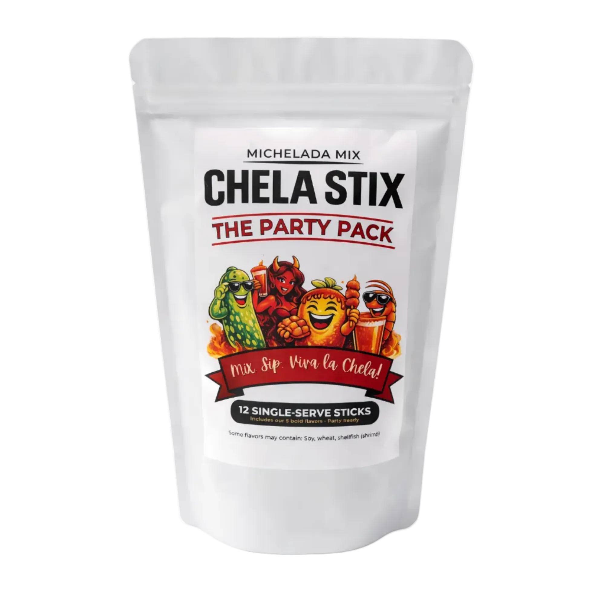 Chela Stix™ Party Pack (12 Single-Serve Michelada Sticks)
